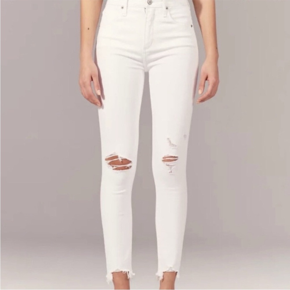 Abercrombie & Fitch High Rise Super Skinny Ankle Jeans